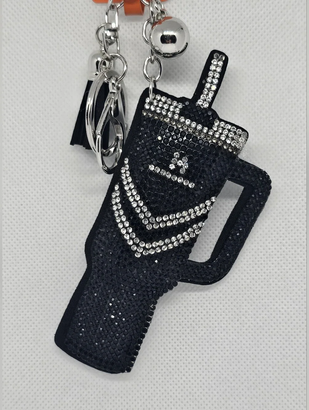 Jeweled Tumbler Bag/Key Charm